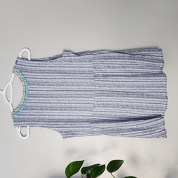 TRIBAL jeans v neck striped Aztec tunic top blouse top medium - Picture 5 of 5